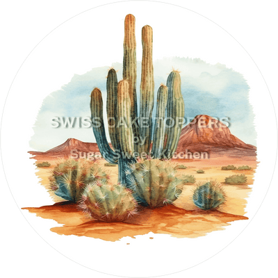 Wundervoller Kakteen-Tortenaufleger5 - personalisierbar