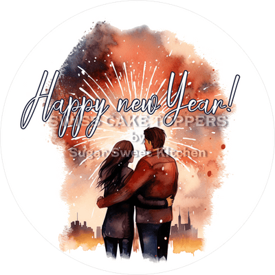 Wundervoller New Year-Tortenaufleger8 - personalisierbar