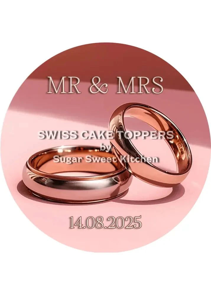 Wundervoller personalisierter Hochzeits-Tortenaufleger Mr & Mrs - Fondant- Torten- Cupcakeaufleger Sugar Sweet Kitchen