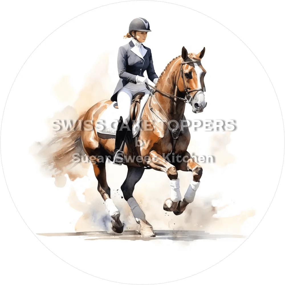 Wundervoller Reiter-Tortenaufleger4- personalisierbar - Fondant- Torten- & Cupcakeaufleger Sugar Sweet Kitchen