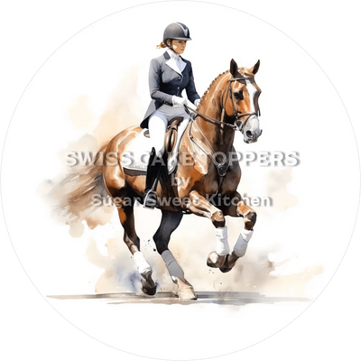 Wundervoller Reiter-Tortenaufleger4- personalisierbar