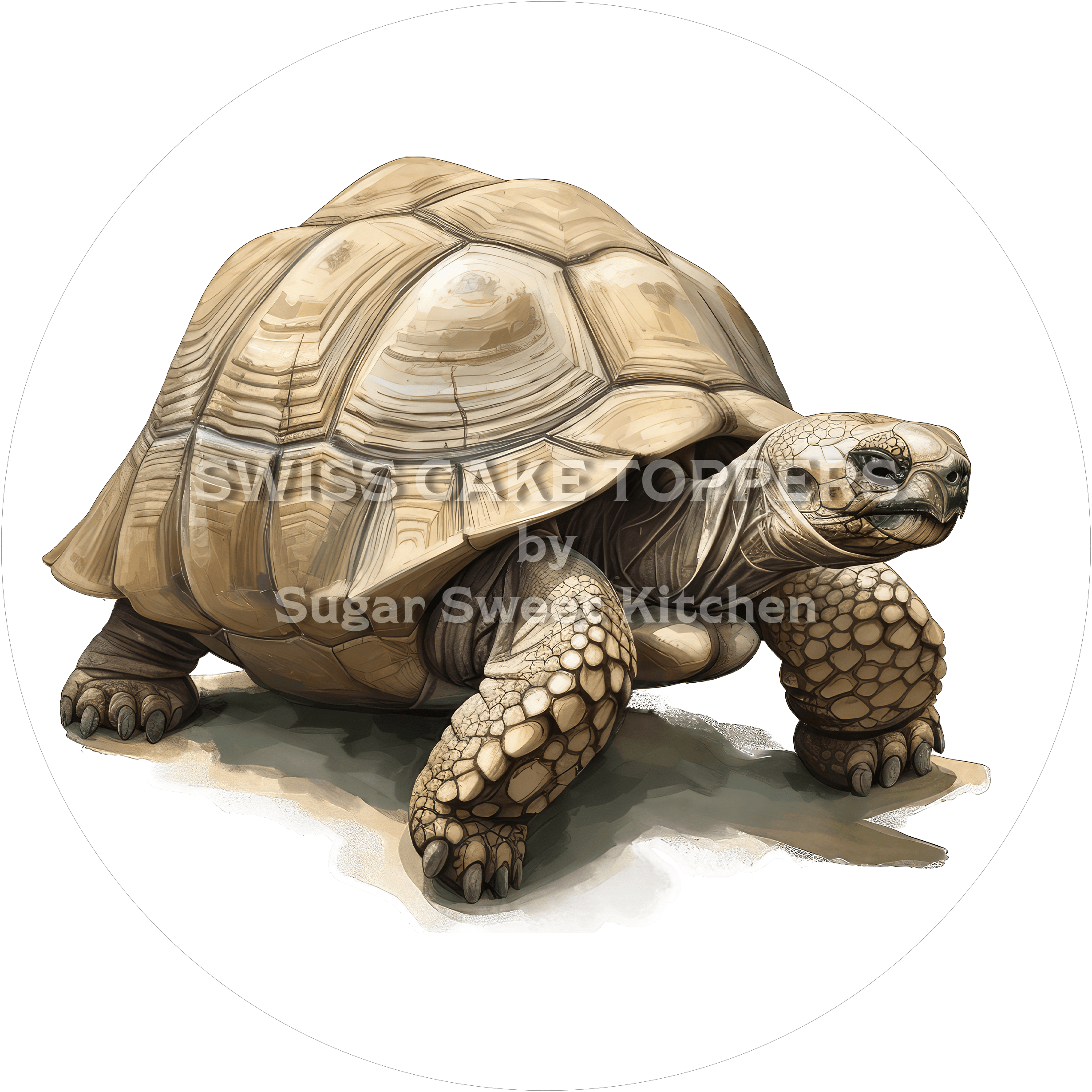 Wundervoller Schildkröten-Tortenaufleger6 - personalisierbar - Fondant- Torten- & Cupcakeaufleger Sugar Sweet Kitchen