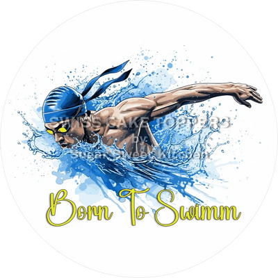 Wundervoller Schwimmer-Tortenaufleger5 -  personalisierbar