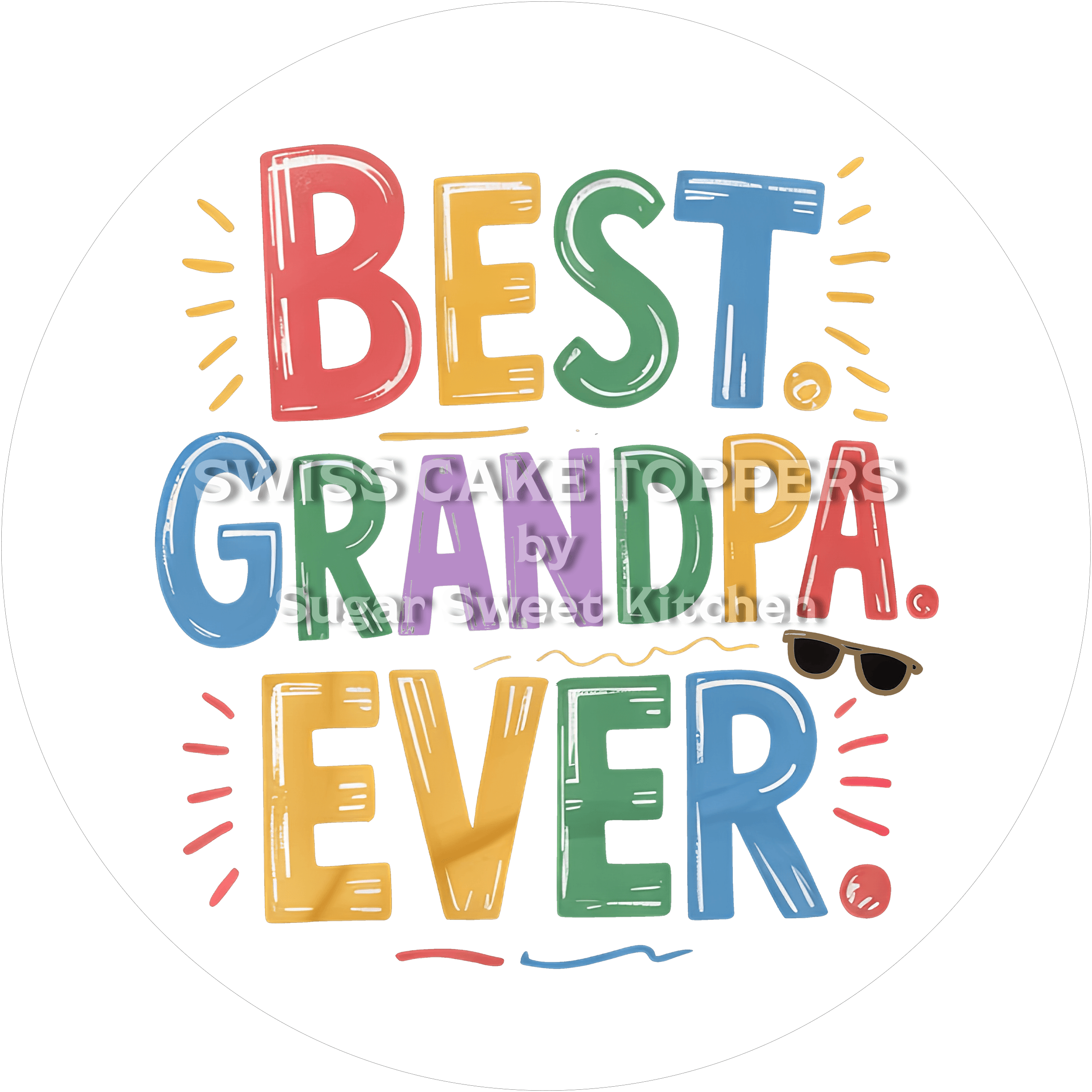 Wundervoller Tortenaufleger für die Familie7- personalisierbar - Fondant- Torten- & Cupcakeaufleger Sugar Sweet Kitchen