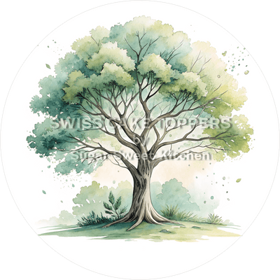 Wundervoller Tortenaufleger mit Bäumen5 - personalisierbar