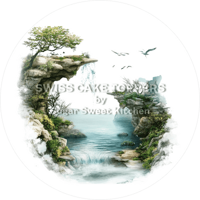 Wundervoller Tortenaufleger mit Seen- & Flussmotiven8 - personalisierbar