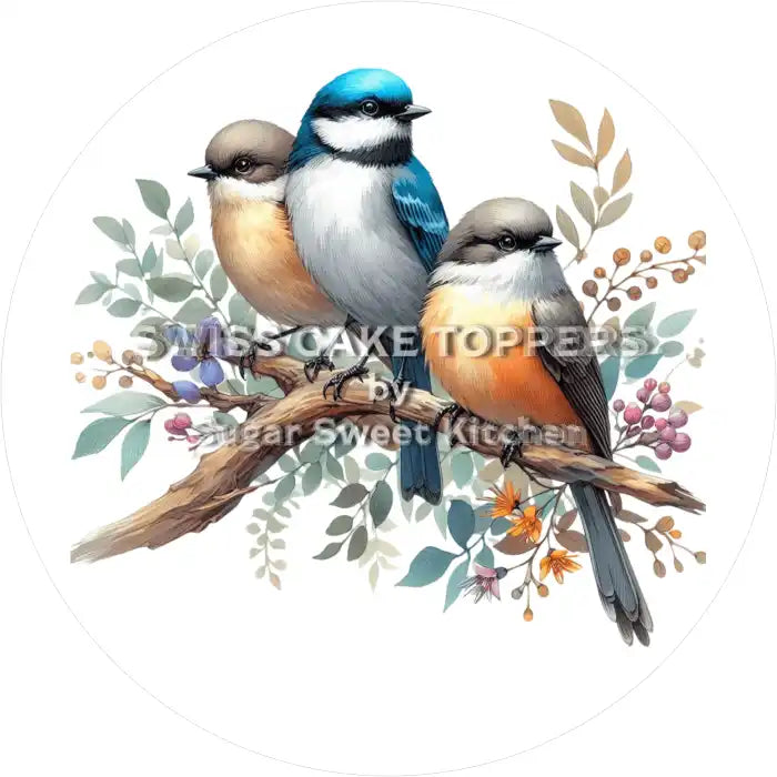 Wundervoller Vogel-Tortenaufleger8 - personalisierbar - Fondant- Torten- & Cupcakeaufleger Sugar Sweet Kitchen