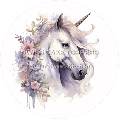 Zauberhafter Einhorn-Tortenaufleger9 - personalisierbar