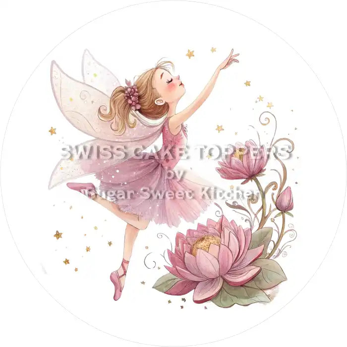 Zauberhafter Feen-Tortenaufleger4- personalisierbar - Fondant- Torten- & Cupcakeaufleger Sugar Sweet Kitchen