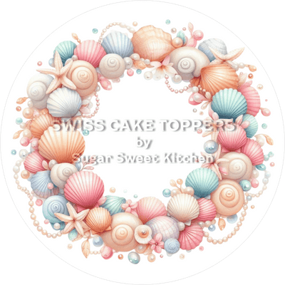 Zauberhafter Muschel-Tortenaufleger2- personalisierbar