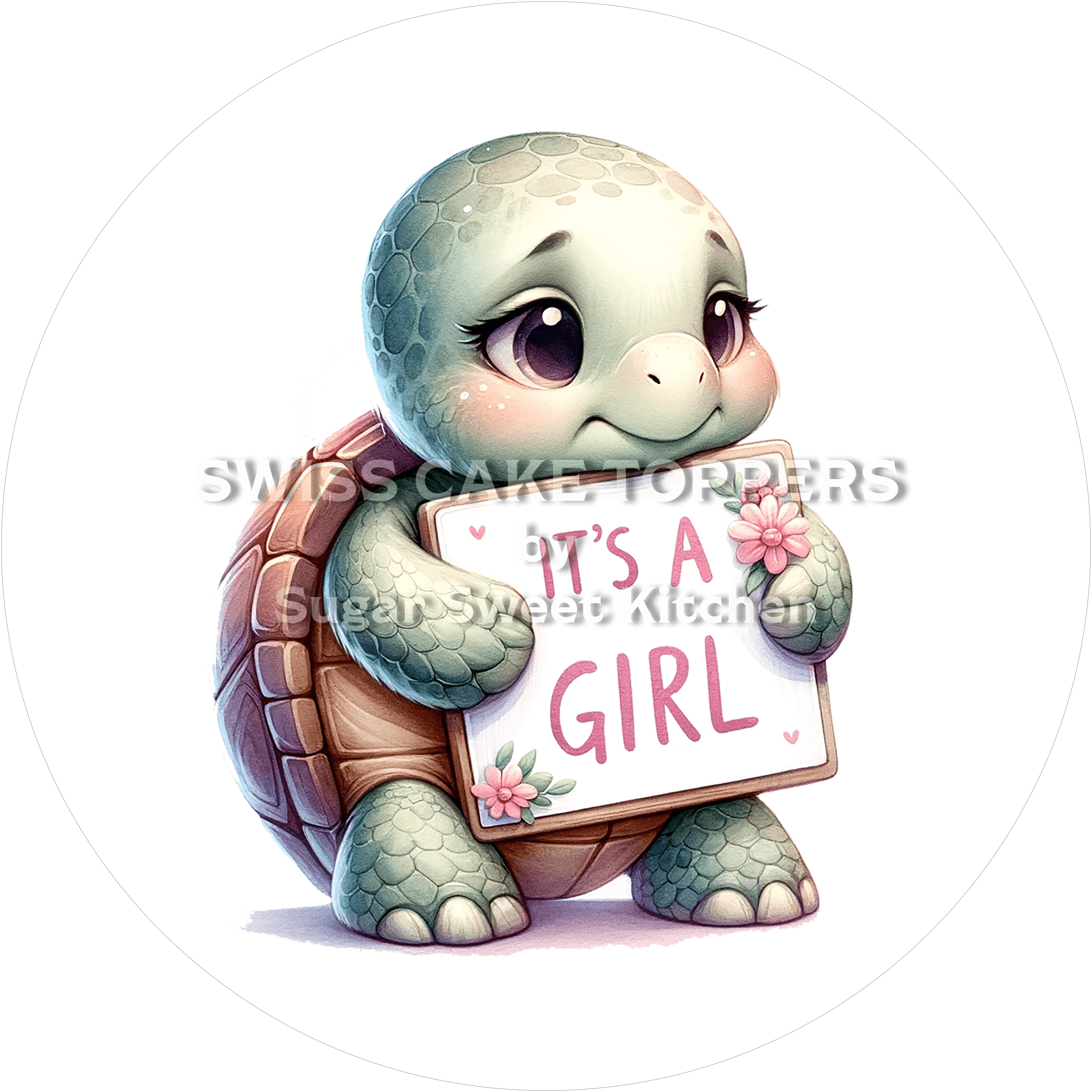 Zauberhafter Tortenaufleger - It’s a Girl10 - personalisierbar - Fondant- Torten- & Cupcakeaufleger Sugar Sweet Kitchen