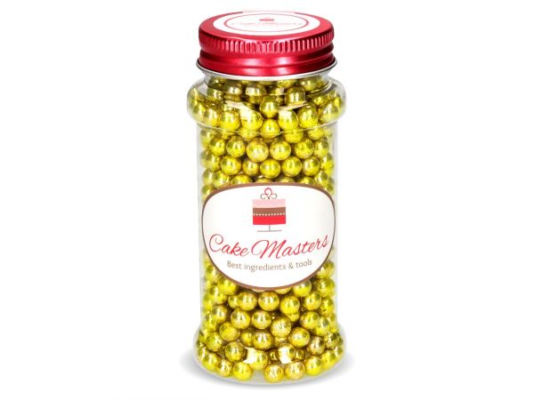 Zucker Goldperlen gross CM / 90g - Zuckerdekorationen Sugar Sweet Kitchen