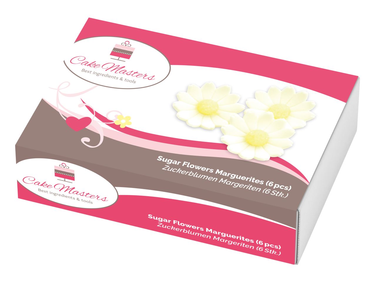 Zucker-Margeriten gross / 6Stk. - Zuckerdekorationen Sugar Sweet Kitchen