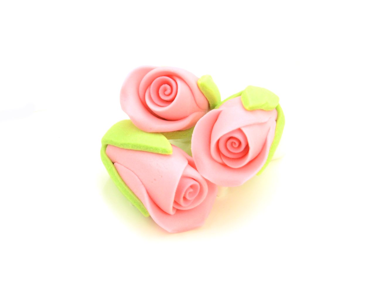 Zucker-Rosenknospen Rosa / 3Stk. - Zuckerdekorationen Sugar Sweet Kitchen