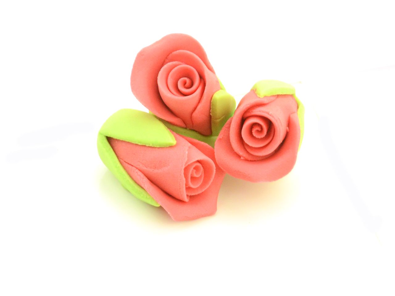 Zucker-Rosenknospen Rot / 3Stk. - Zuckerdekorationen Sugar Sweet Kitchen