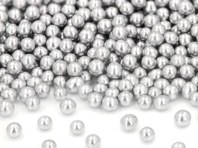 Perles argentées CM grandes / 100g