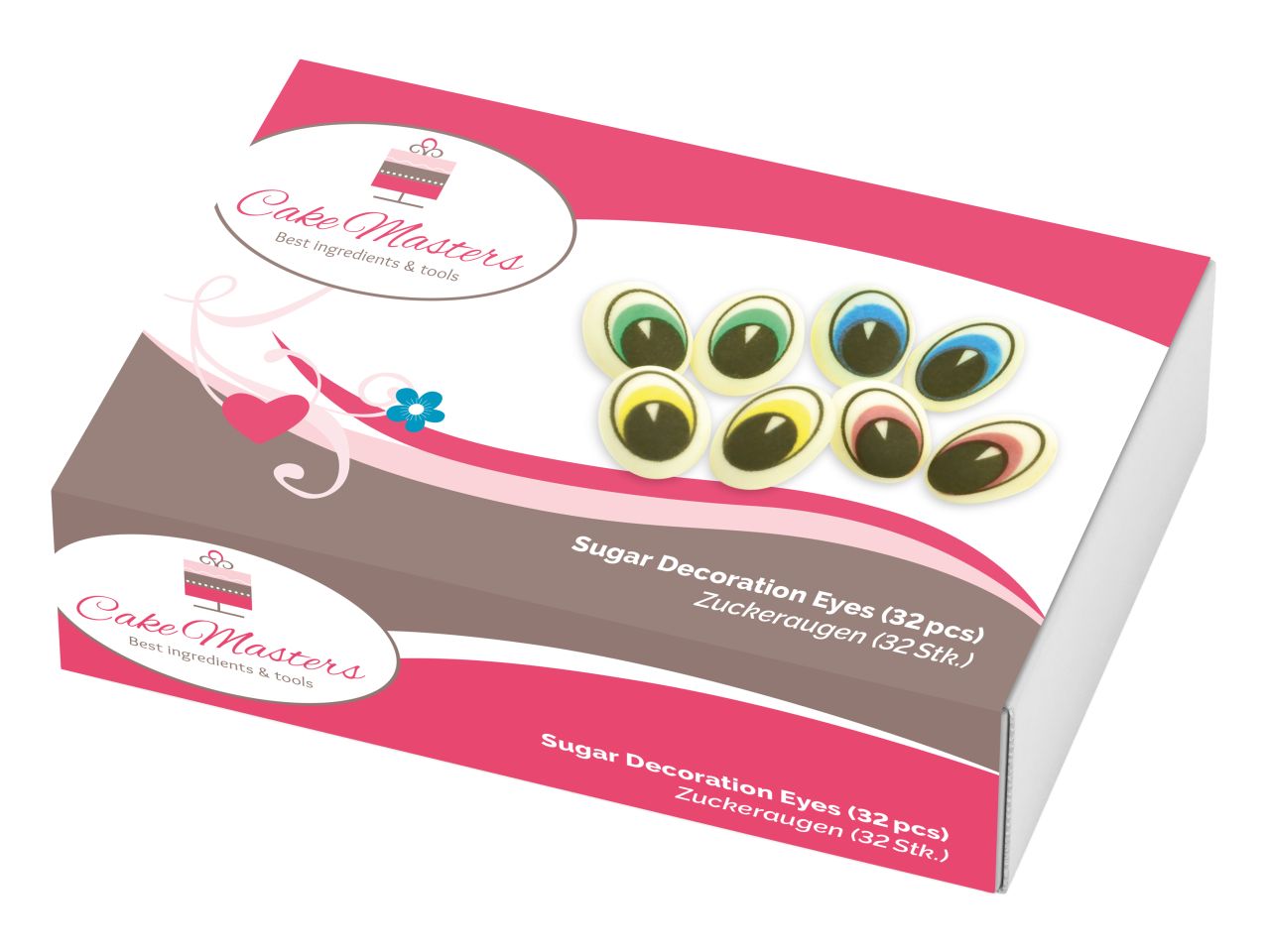 Zuckeraugen farbig / 32Stk. - Zuckerdekorationen Sugar Sweet Kitchen