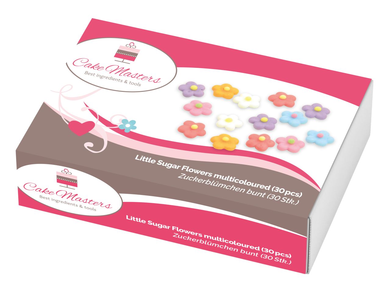Zuckerblumen bunt 10mm / 30Stk. - Zuckerdekorationen Sugar Sweet Kitchen