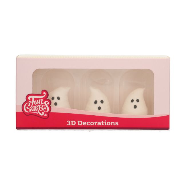 Zuckerdekoration 3D ’Geister’ / 3Stk. - Zuckerdekorationen Sugar Sweet Kitchen