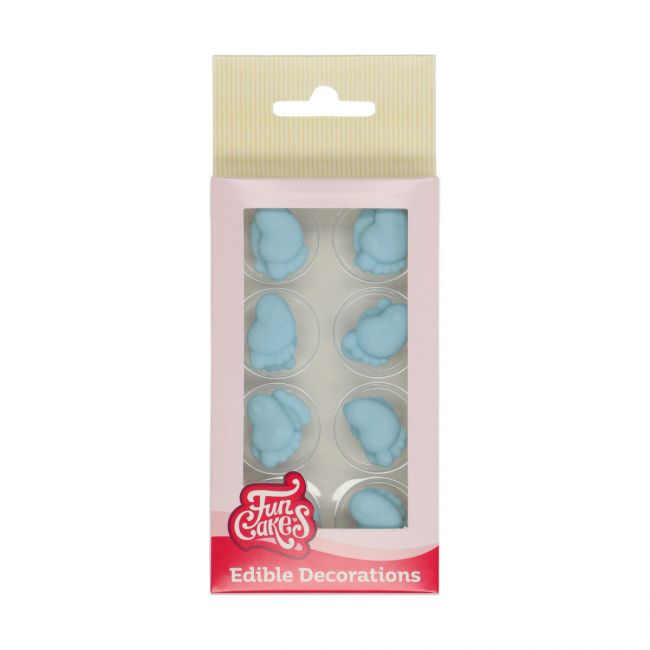 Zuckerdekoration ’Babyfüsse blau’ FC / 16Stk. - Zuckerdekorationen Sugar Sweet Kitchen