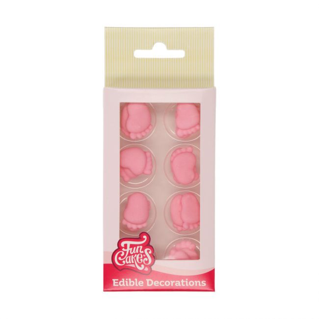 Zuckerdekoration ’Babyfüsse rosa’ FC/ 16Stk. - Zuckerdekorationen Sugar Sweet Kitchen