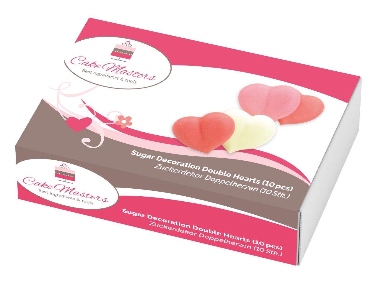 Zuckerdekoration ’Doppelherzen’ / 10Stk. - Zuckerdekorationen Sugar Sweet Kitchen