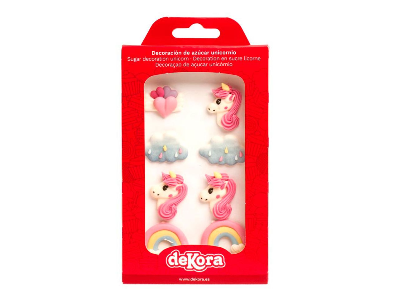 Zuckerdekoration ’Einhorn’ Dekora / 8Stk. - Zuckerdekorationen Sugar Sweet Kitchen