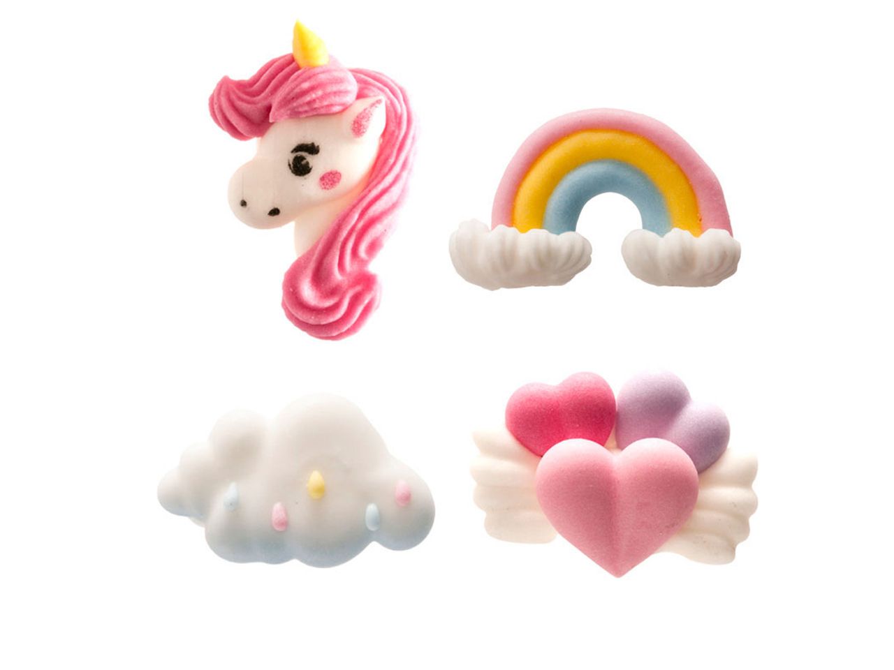 Zuckerdekoration ’Einhorn’ Dekora / 8Stk. - Zuckerdekorationen Sugar Sweet Kitchen