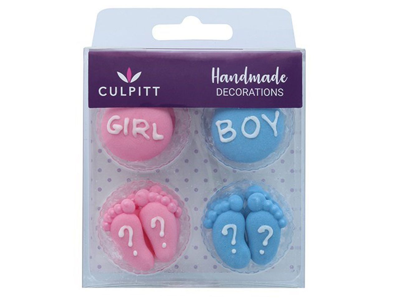 Zuckerdekoration ’Gender Reveal’ Culpitt / 12Stk. - Zuckerdekorationen Sugar Sweet Kitchen