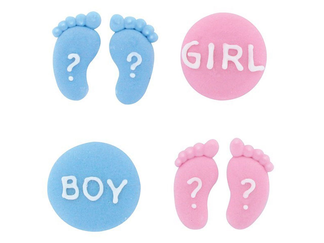 Zuckerdekoration ’Gender Reveal’ Culpitt / 12Stk. - Zuckerdekorationen Sugar Sweet Kitchen