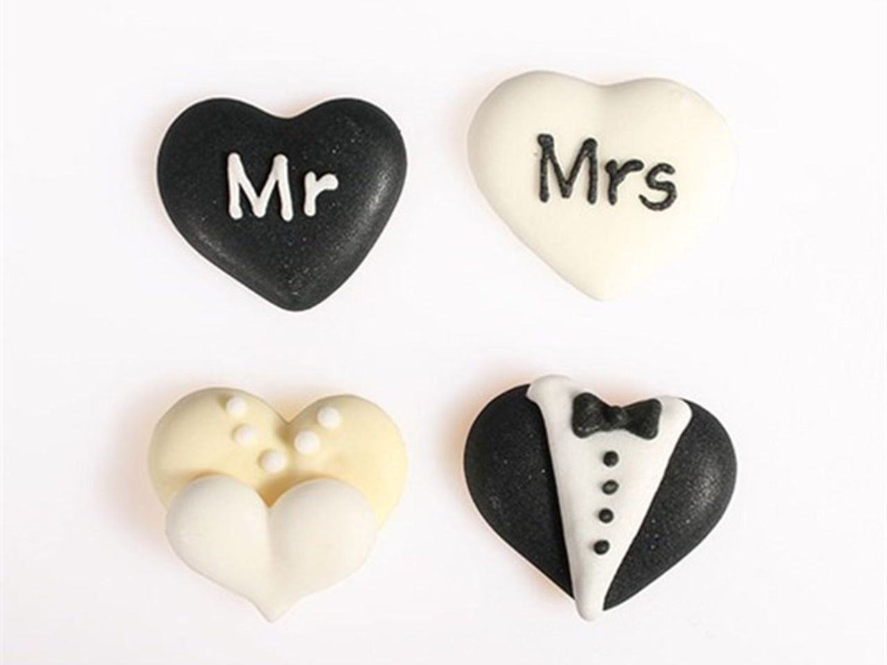 Zuckerdekoration ’Mr & Mrs’ Culpitt / 12tlg. - Zuckerdekorationen Sugar Sweet Kitchen