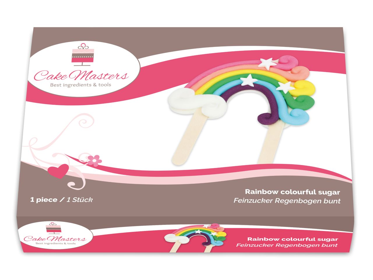 Zuckerdekoration ’Regenbogen bunt’ / 1Stk. - Zuckerdekorationen Sugar Sweet Kitchen