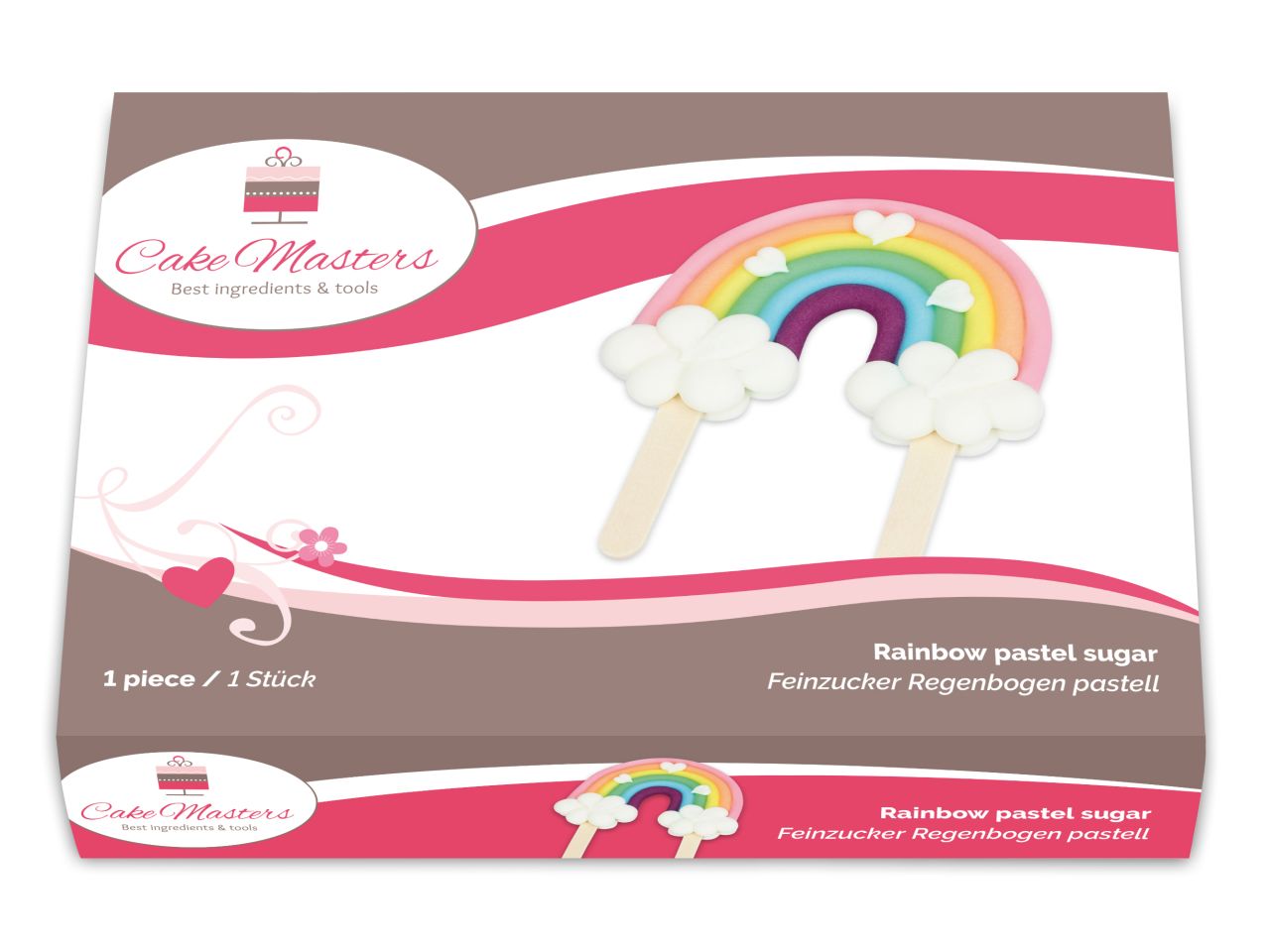 Zuckerdekoration ’Regenbogen Pastell’ / 1Stk. - Zuckerdekorationen Sugar Sweet Kitchen