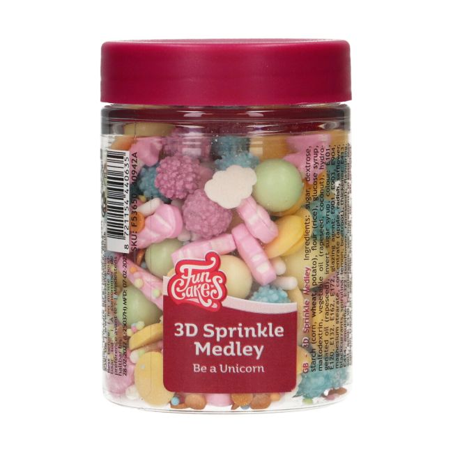 Zuckerstreusel Mix 3D Einhorn FC / 70g - Zuckerdekorationen Sugar Sweet Kitchen