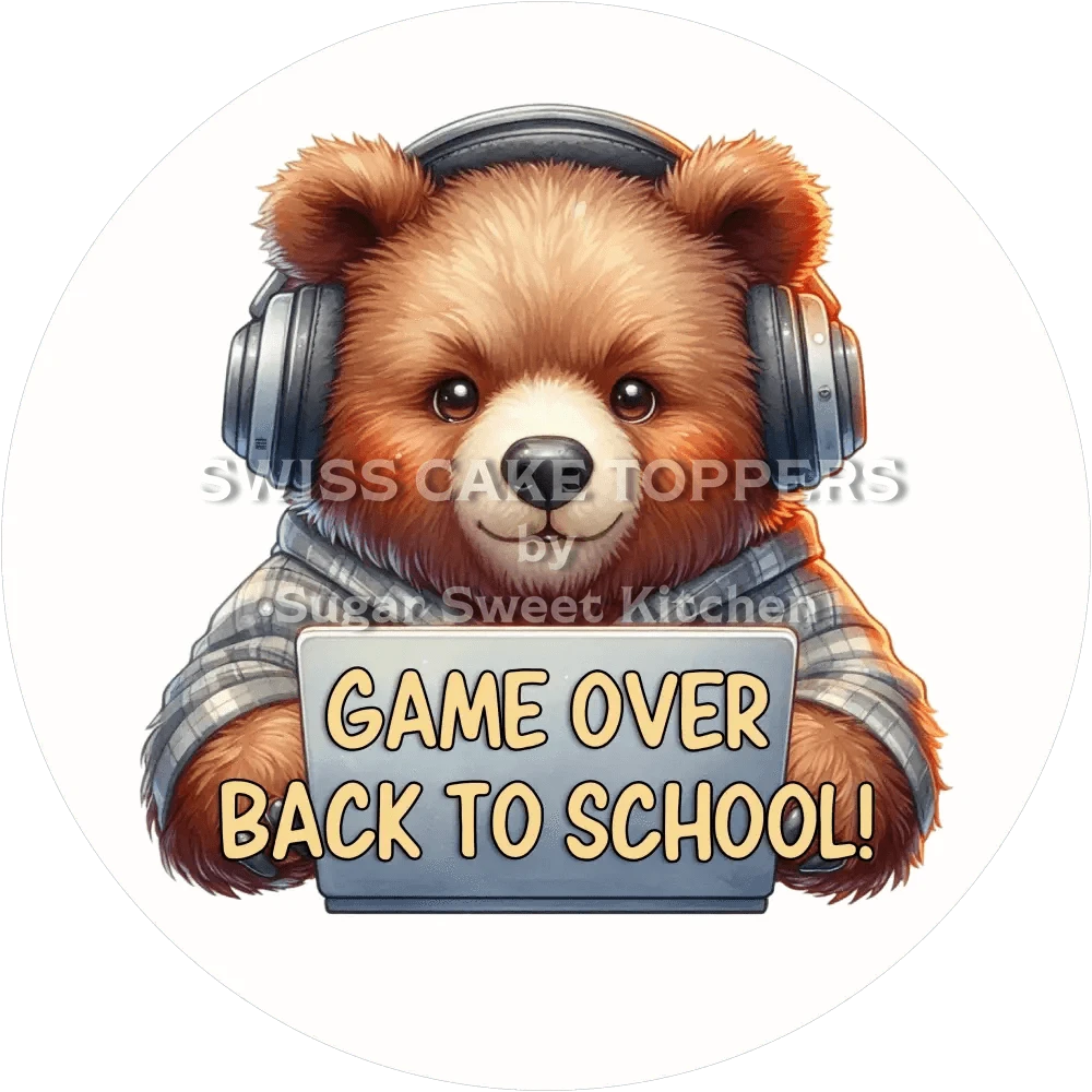 Zuckersüsser Game Over-Tortenaufleger8 - personalisierbar - Fondant- Torten- & Cupcakeaufleger Sugar Sweet Kitchen