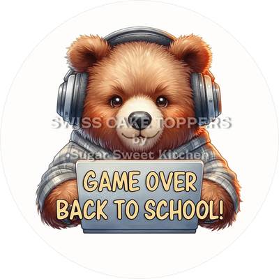 Zuckersüsser Game Over-Tortenaufleger8 - personalisierbar