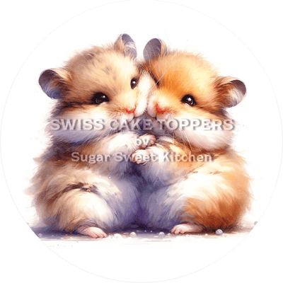 Zuckersüsser Hamster-Tortenaufleger4 - personalisierbar