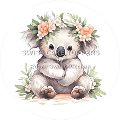 Zuckersüsser Koala-Tortenaufleger4 - personalisierbar