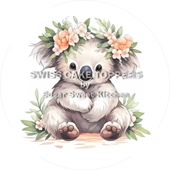 Zuckersüsser Koala-Tortenaufleger4 - personalisierbar - Fondant- Torten- & Cupcakeaufleger Sugar Sweet Kitchen