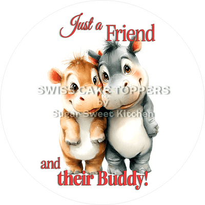 Zuckersüsser Tortenaufleger für beste Freunde - personalisierbar