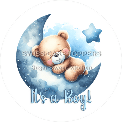 Zuckersüsser Tortenaufleger - It's a Boy7 - personalisierbar
