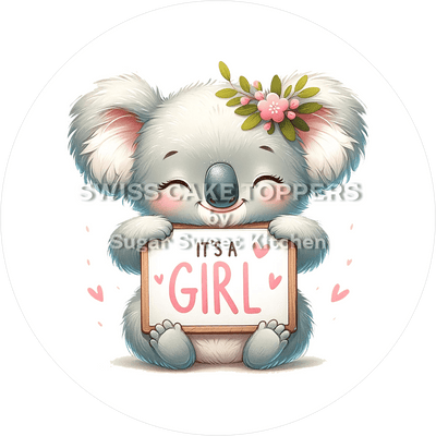 Zuckersüsser Tortenaufleger - It's a Girl9 - personalisierbar