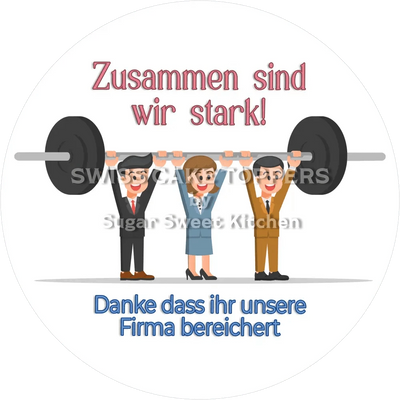 Zusammen sind wir stark-Tortenaufleger