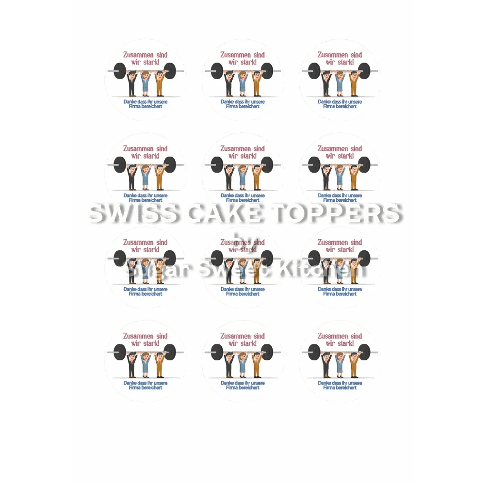 Zusammen sind wir stark-Tortenaufleger - Fondant- Torten- & Cupcakeaufleger Sugar Sweet Kitchen